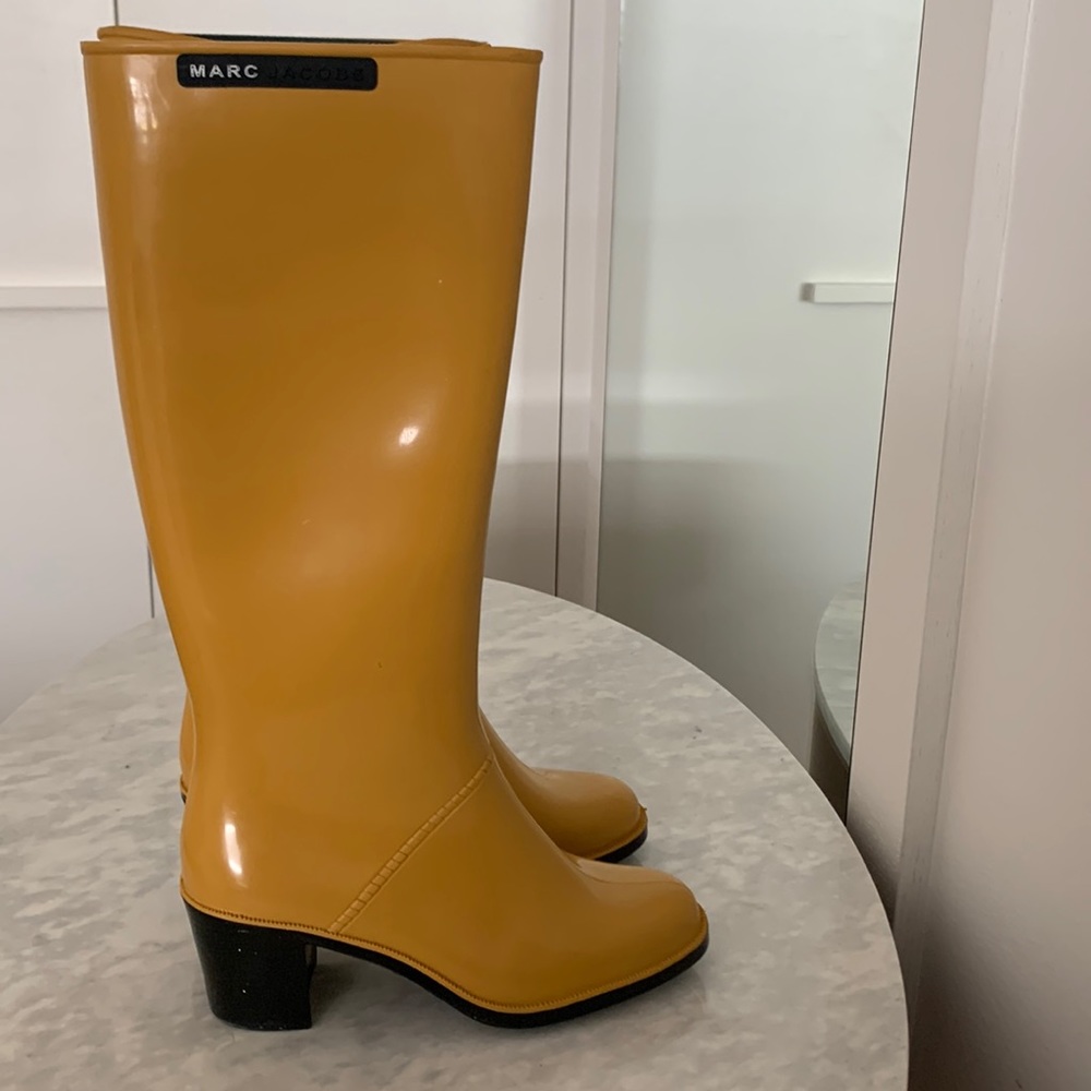 marc jacob's yellow tall rain boots